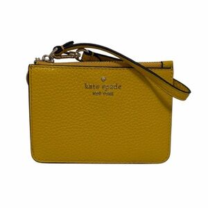 Kate Spade Pebbled Yellow Leather Rectangle Wallet